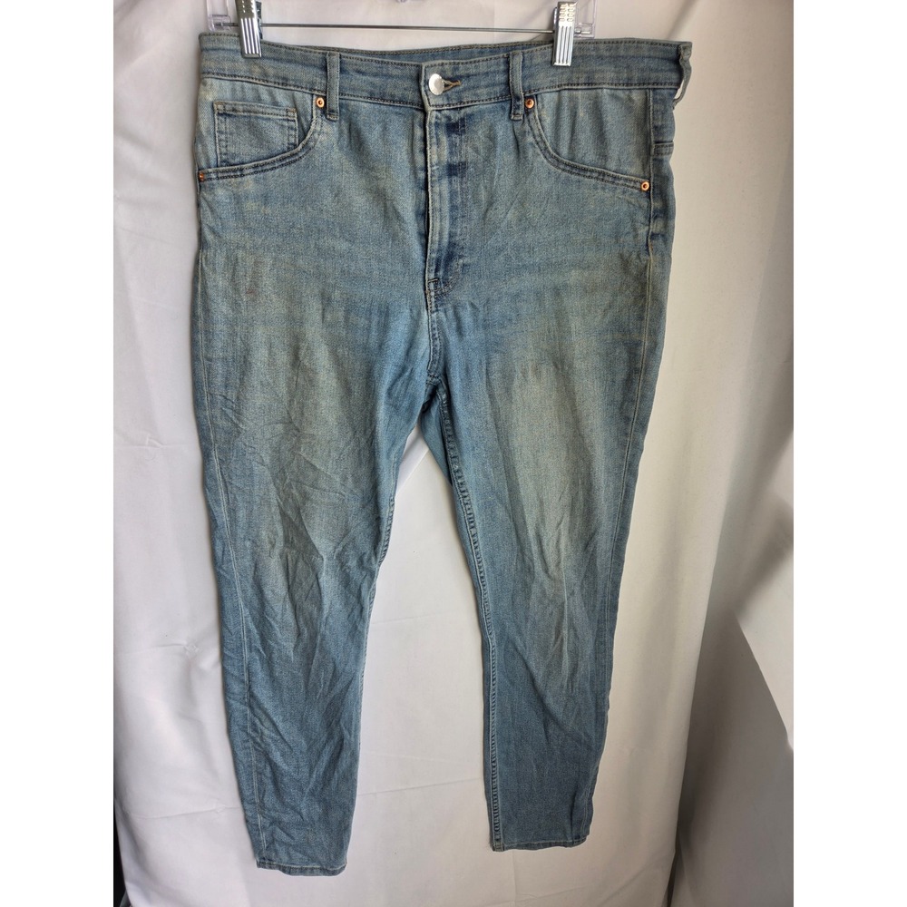 H&M &Denim Curvy Jeggings Womens Blue Light Wash Skinny High Rise Ankle